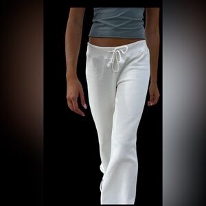 BRANDY MELVILLE NWT Rainey Cotton Sweatpants- WHITE. Brand New. NO stains.